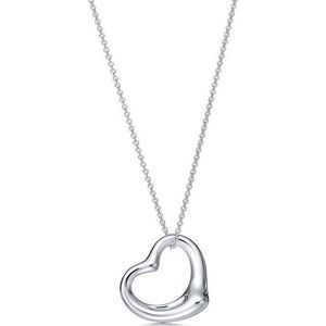 Tiffany and Co. Open Heart Pendant Necklace Sterling Silver 😍